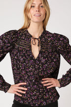 Berenice - Blusa Estampada Mangas Abullonadas - Bilbao