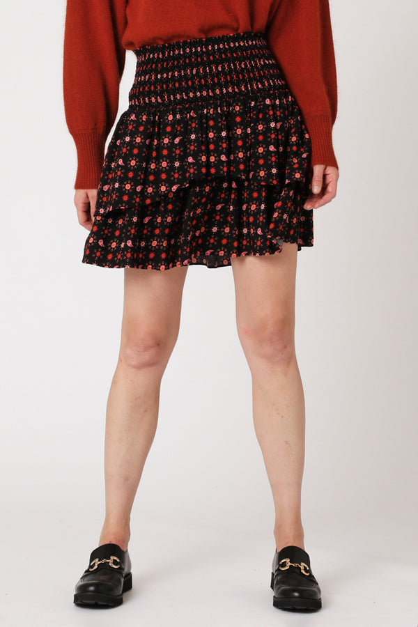 Printed Ruffle Short Skirt - Mumbai