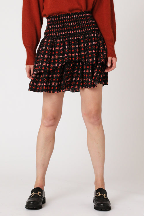 Jupe Courte Volants Imprimé - Mumbai