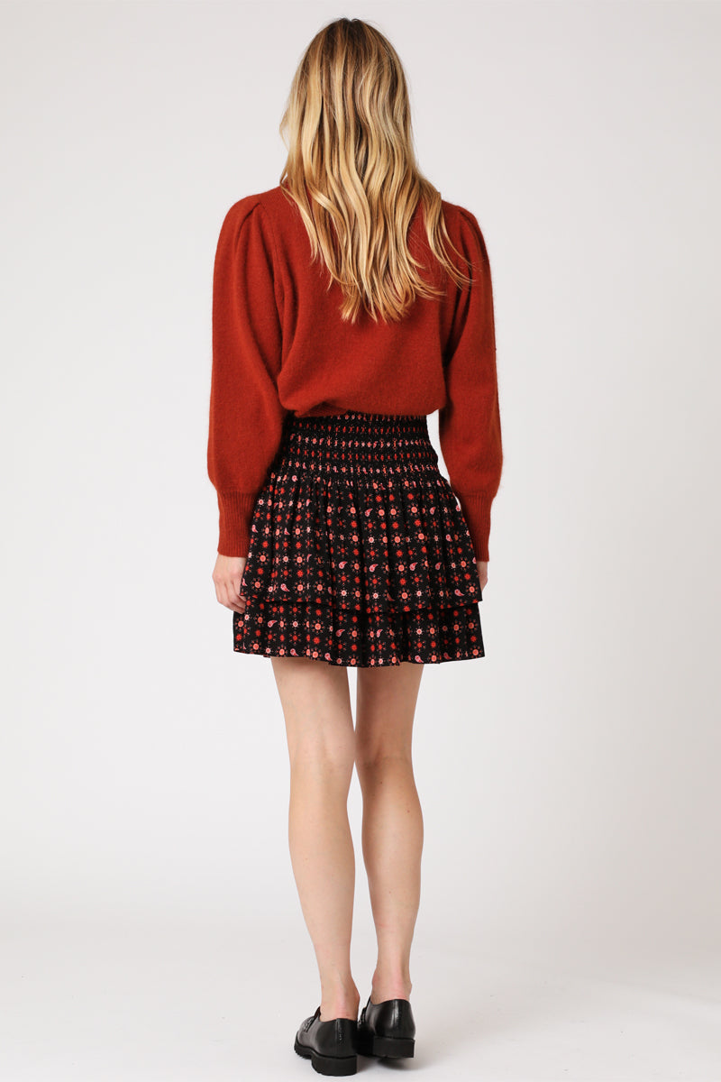 Jupe Courte Volants Imprimé - Mumbai