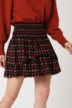 Berenice - Printed Short Skirt With Ruffles - Mumbai