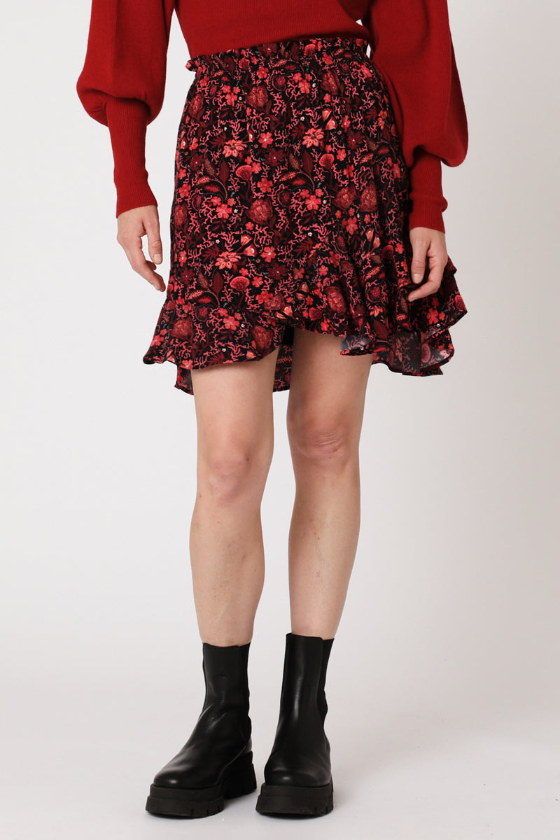 Black And Red Skater Skirt