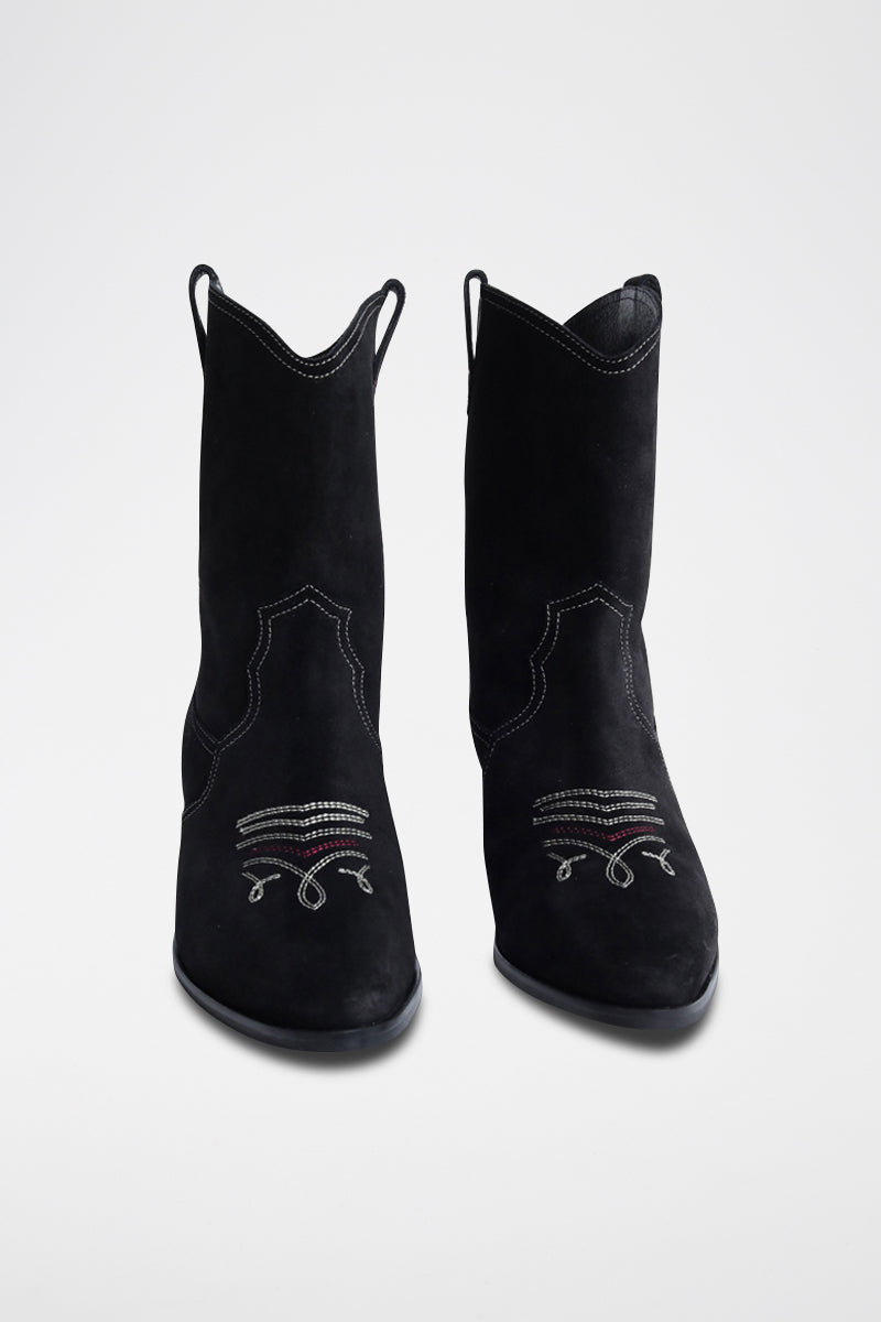 Berenice - Nubuck Ankle Boots Black