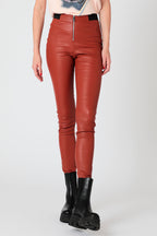 Berenice - Sheepskin Leather Legging - Red