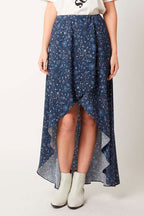 Berenice - Falda Larga Asimétrica Estampada - Calgari