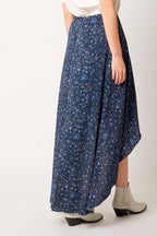 Berenice - Falda Larga Asimétrica Estampada - Calgari