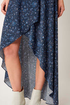 Berenice - Falda Larga Asimétrica Estampada - Calgari