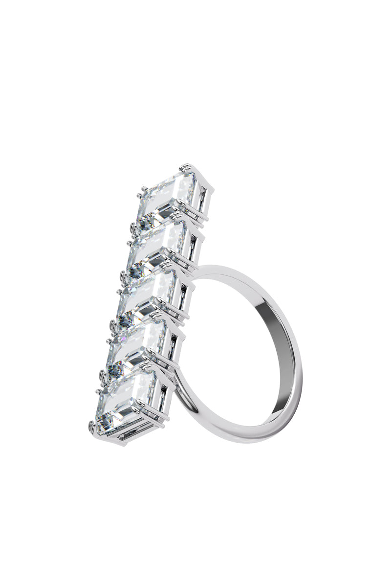 Bague ornée de cristaux Swarovski Millenia Blanc