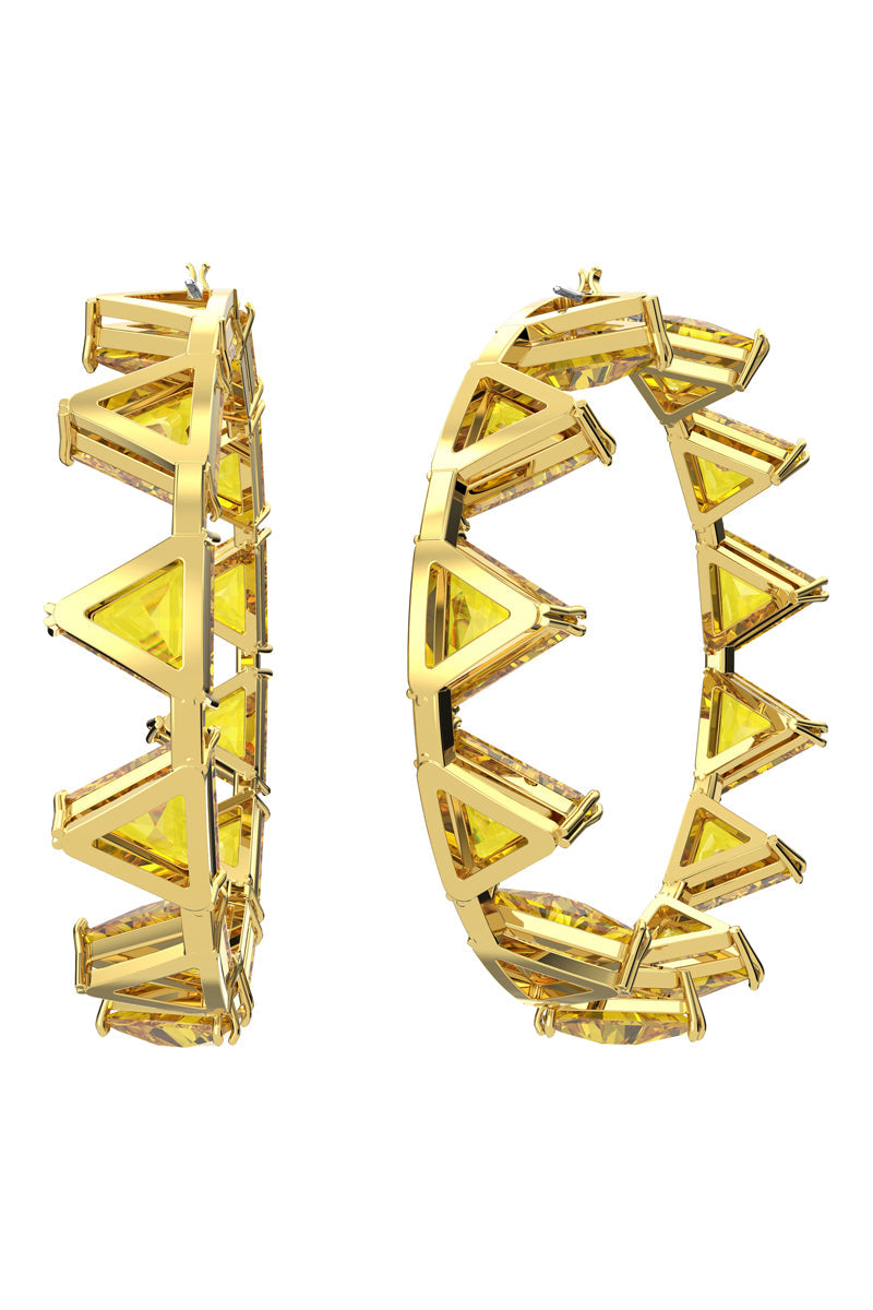 Swarovski - Créoles Ornées De Cristaux Swarovski Millenia - Jaune