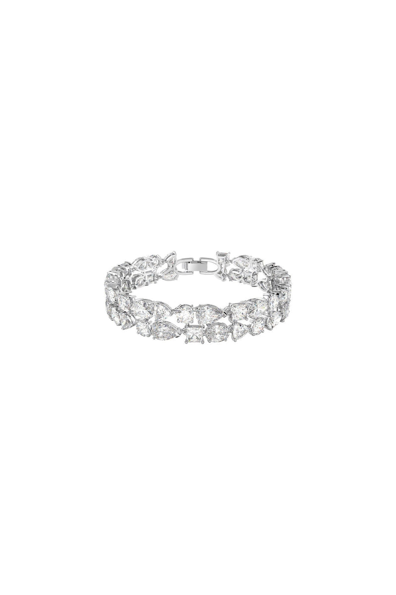 Swarovski - Bracelet Serti De Zircons Tennis Deluxe - Argenté Et Blanc