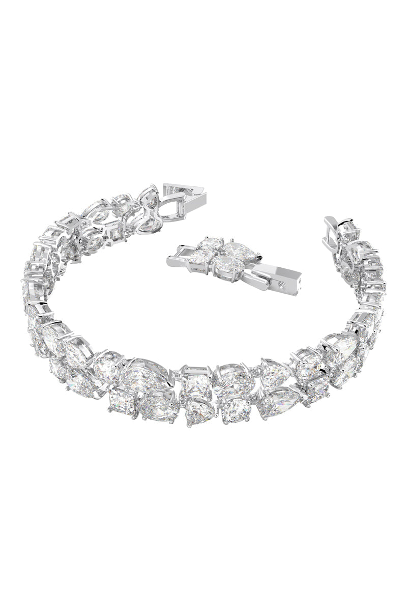 Swarovski - Tennis Deluxe Zirconia-Set Bracelet - Silver and White