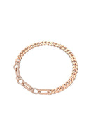 Swarovski - Collier À Maillons Orné De Cristaux Swarovski Dextera - Rose Doré Et Blanc