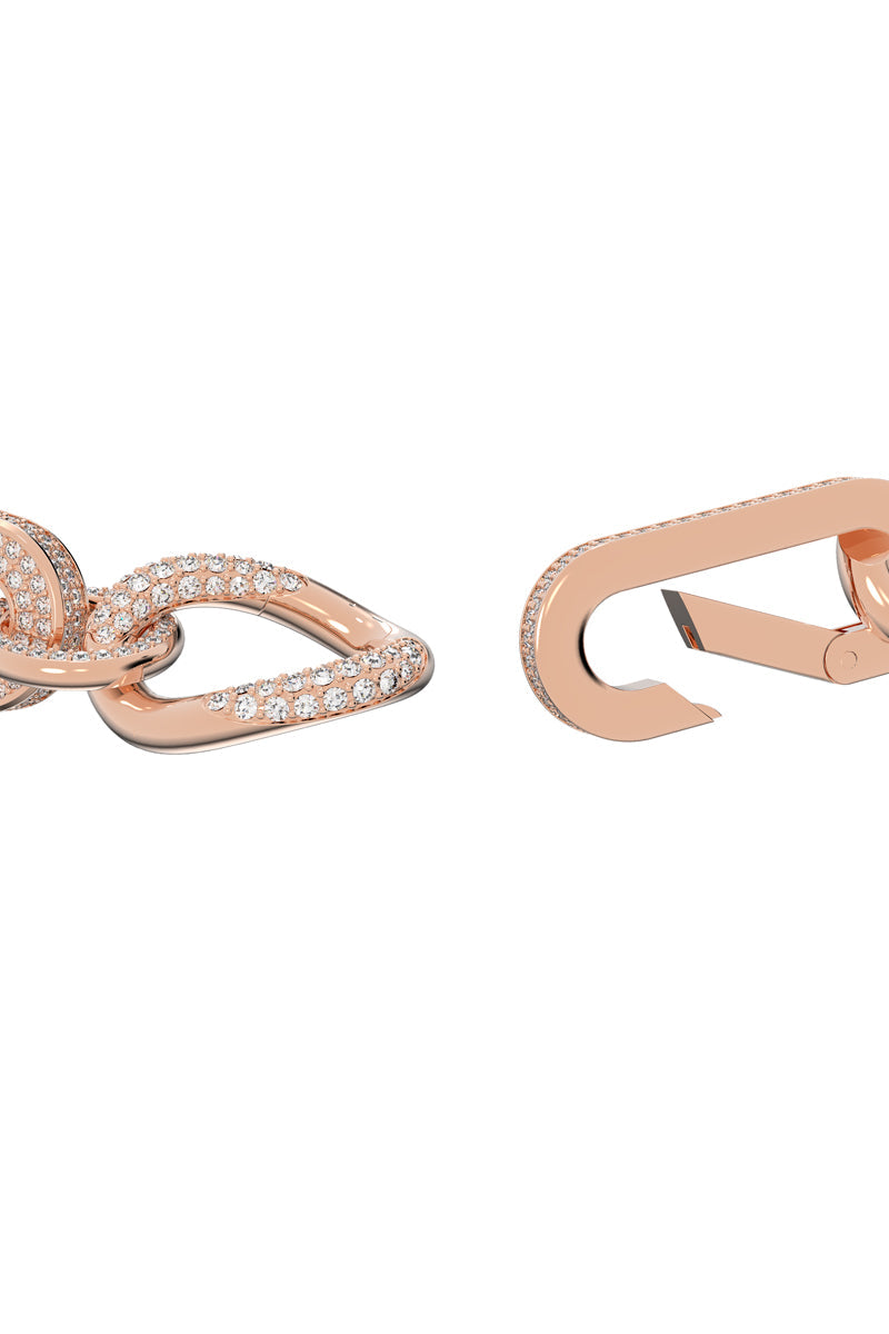 Swarovski - Collier À Maillons Orné De Cristaux Swarovski Dextera - Rose Doré Et Blanc
