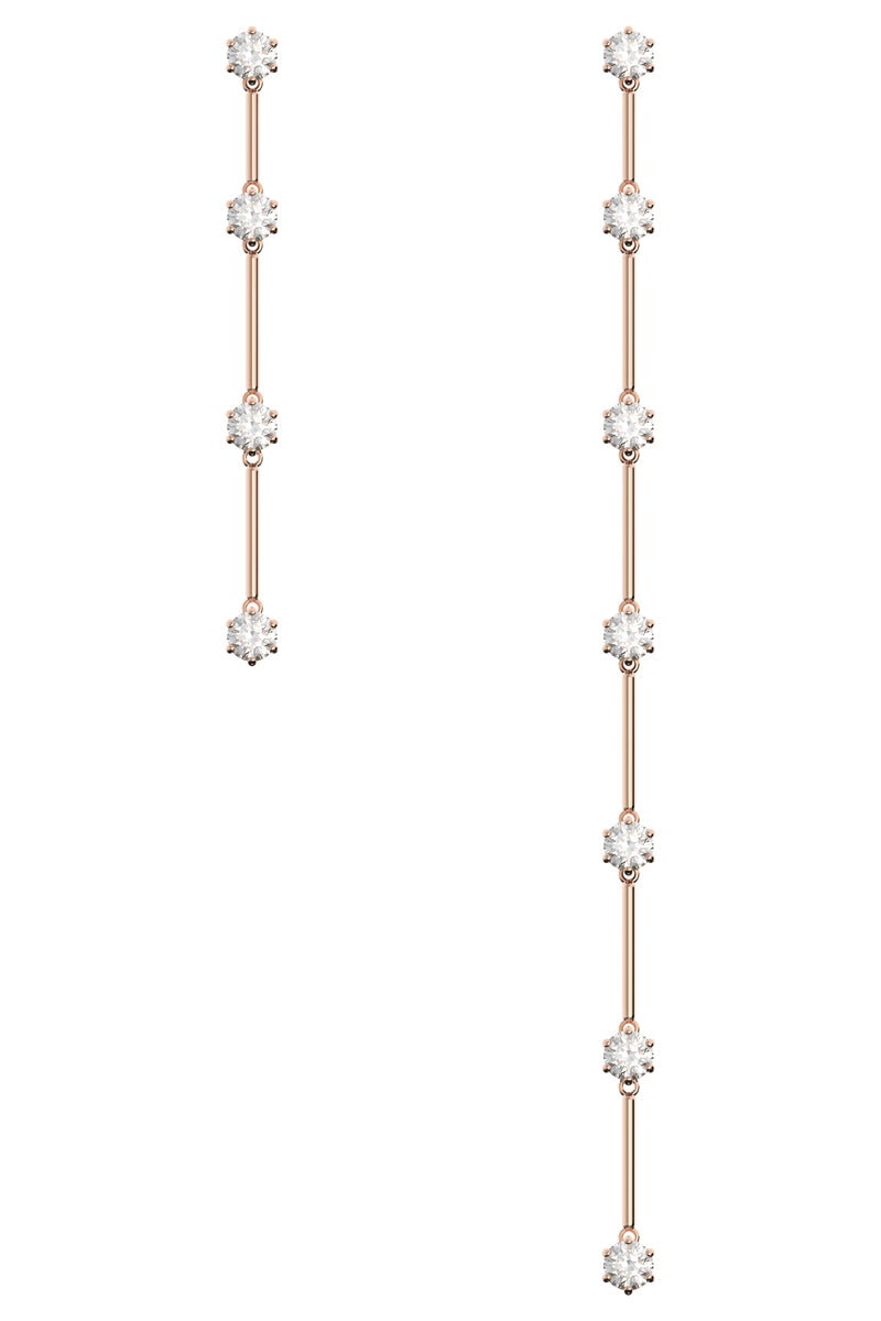 Boucles d'oreilles Constella Plaqué or rose et zircons