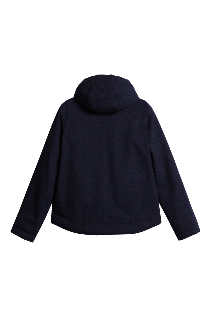 Veste À Capuche En Laine A-Sami Bleu Marine - Femme