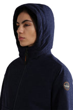 Veste À Capuche En Laine A-Sami Bleu Marine - Femme