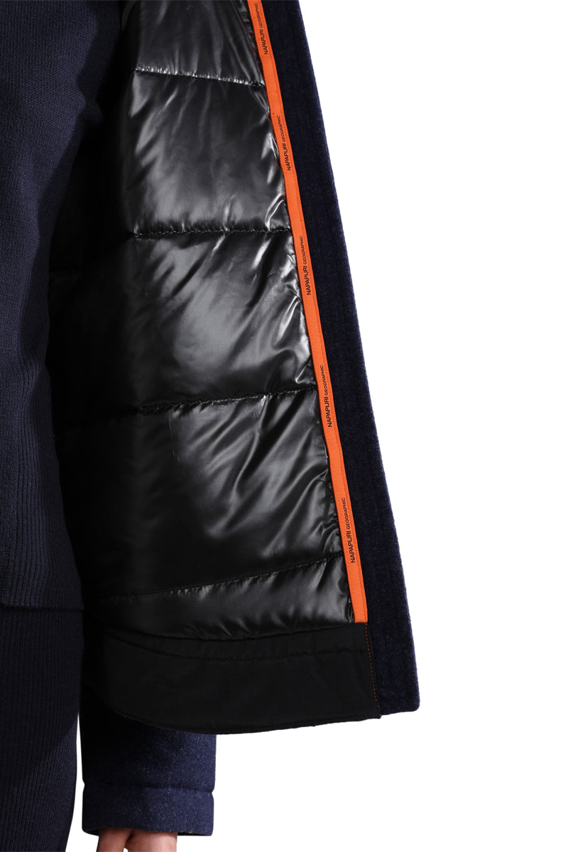 Veste À Capuche En Laine A-Sami Bleu Marine - Femme