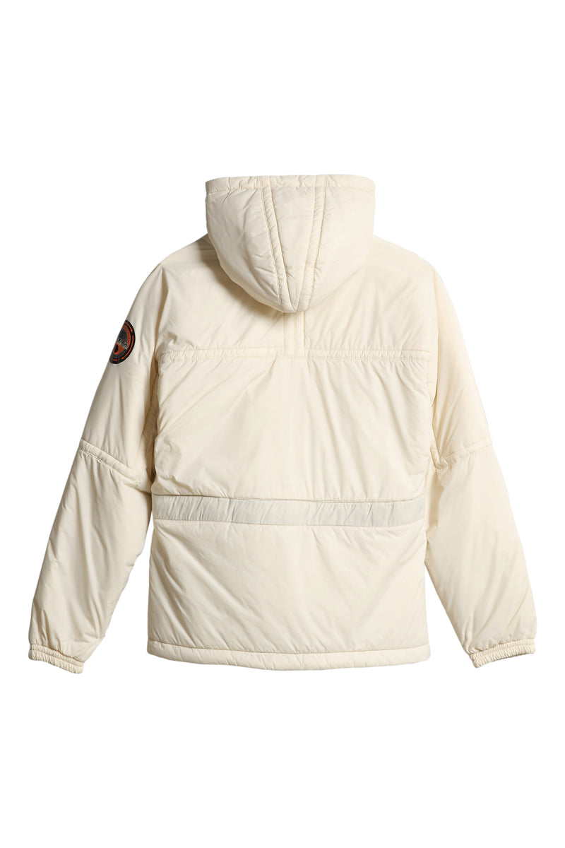 Cortavientos con capucha Circular Skidoo marfil - Mujer