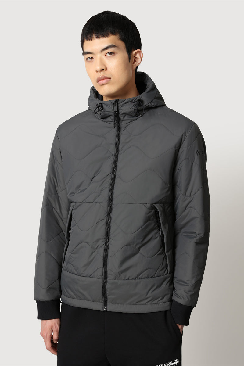 A-Circular Puffer 1 Hooded Jacket Dark Grey - Men