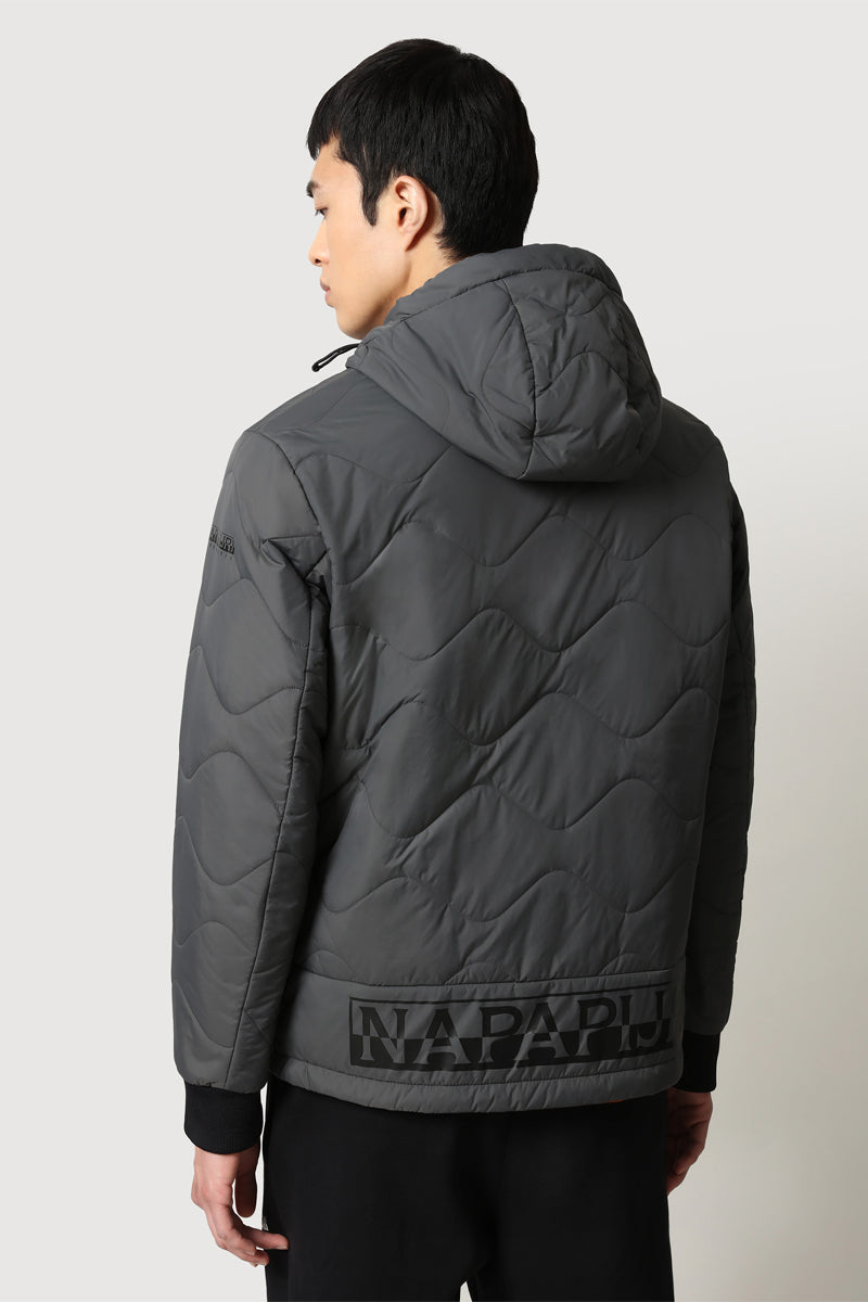 A-Circular Puffer 1 Hooded Jacket Dark Grey - Men