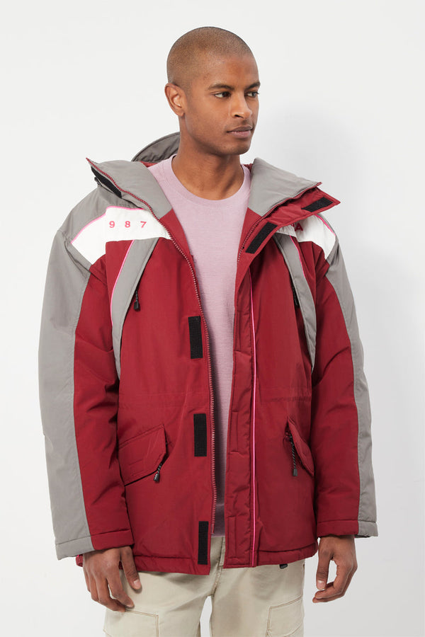 Parka con capucha Epoch 2 Burdeos - Hombre