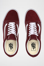 Baskets En Cuir Old Skool Bordeaux - Mixte
