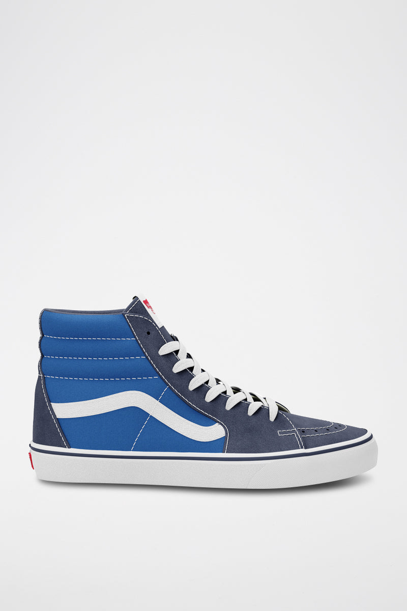High-Top Leather Sk8-Hi Sneakers, Navy Blue - Unisex