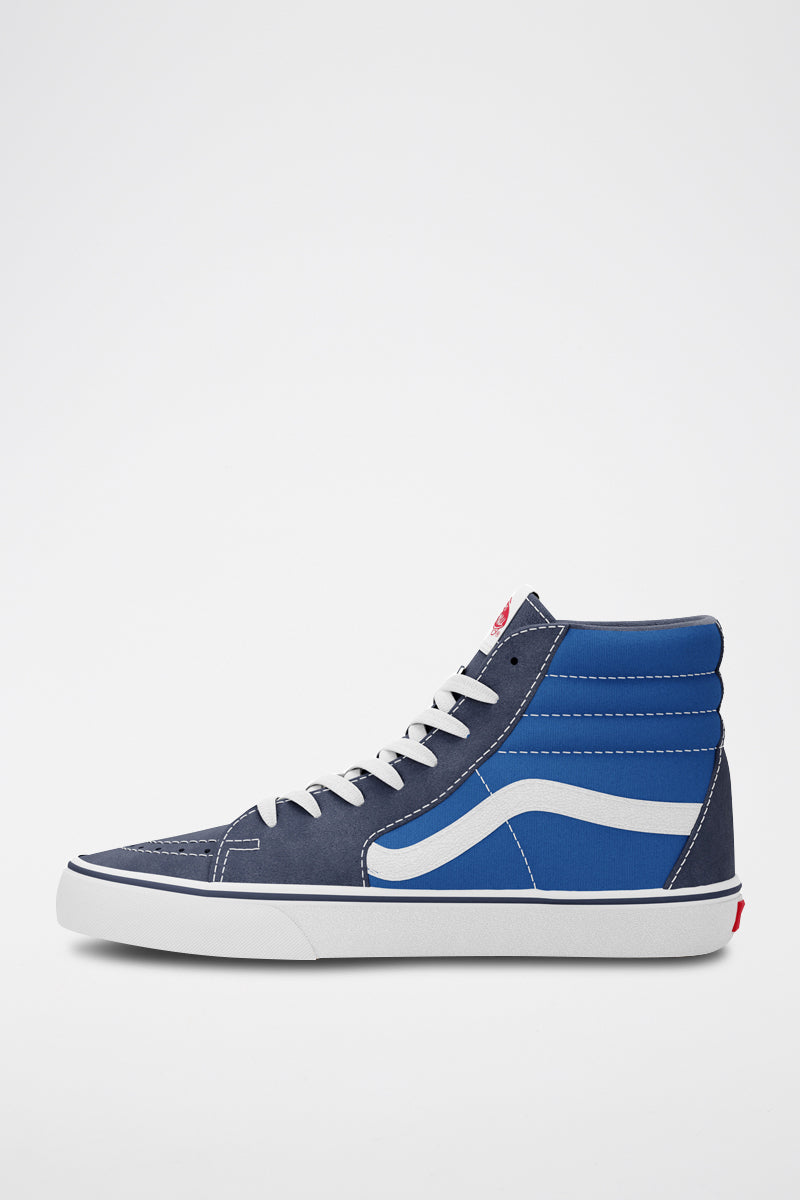 High-Top Leather Sk8-Hi Sneakers, Navy Blue - Unisex