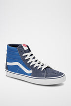 High-Top Leather Sk8-Hi Sneakers, Navy Blue - Unisex