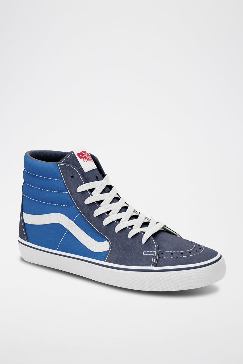 High-Top Leather Sk8-Hi Sneakers, Navy Blue - Unisex