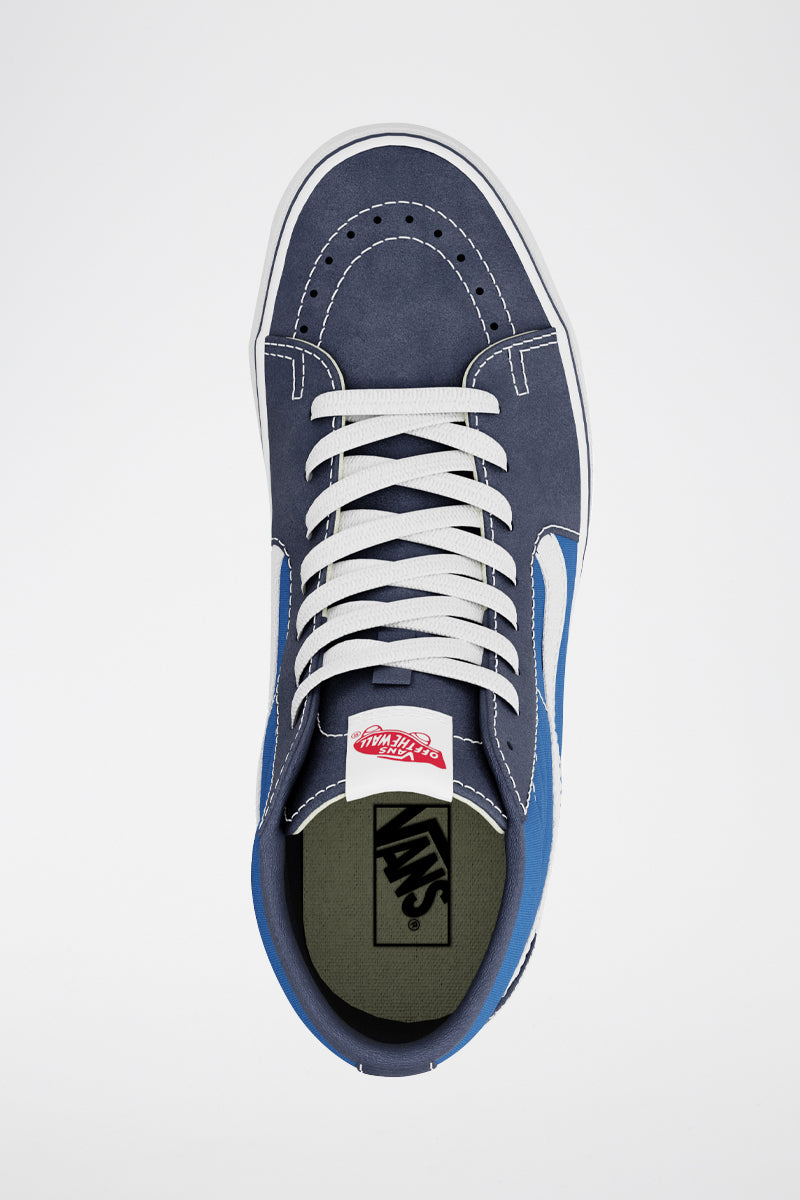 High-Top Leather Sk8-Hi Sneakers, Navy Blue - Unisex