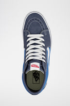 High-Top Leather Sk8-Hi Sneakers, Navy Blue - Unisex