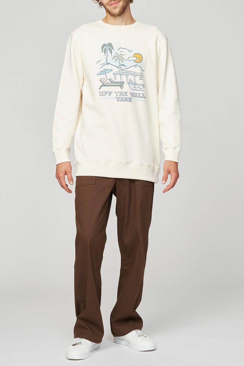 Resort Crew Ecru Sweatshirt - Men