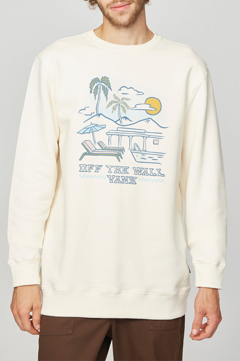 Resort Crew Ecru Sweatshirt - Men
