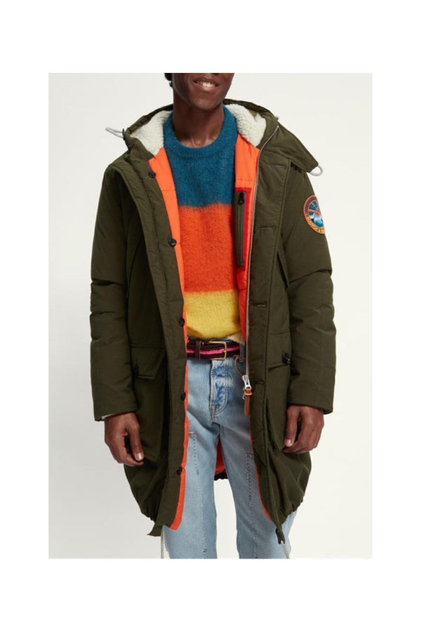 Parka con capucha caqui - Hombre