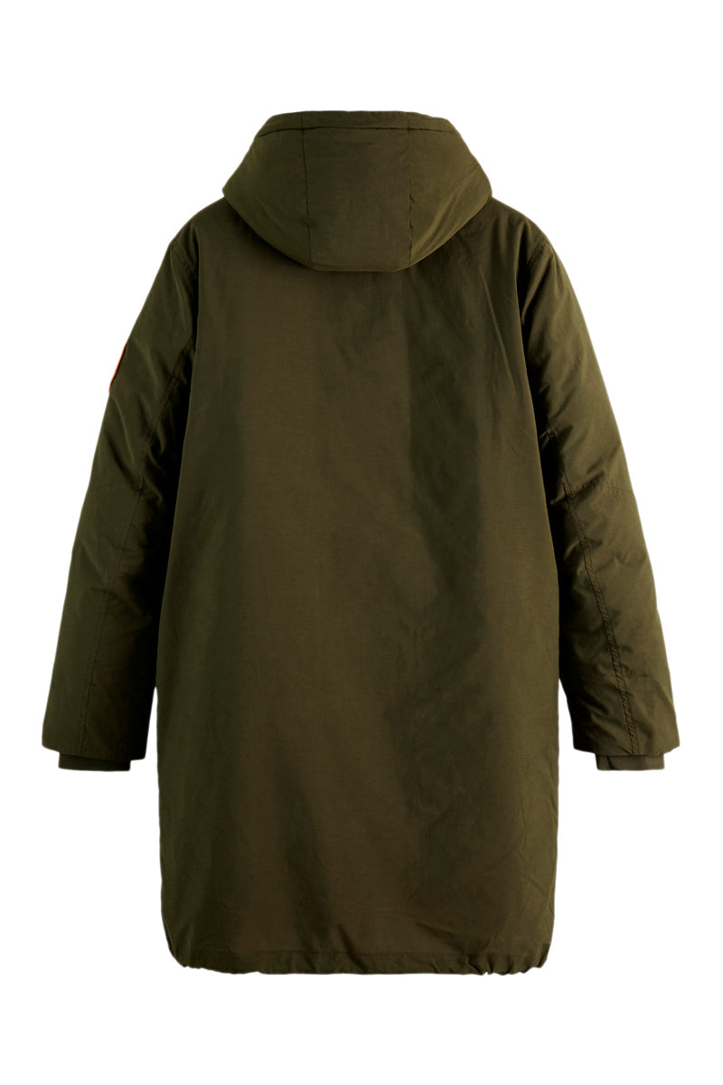 Khaki Hooded Parka - Men