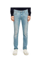 Vaquero Recto De Algodón Orgánico Azul Claro - Hombre