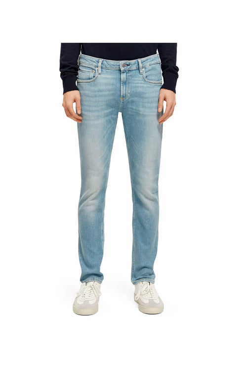 Scotch & Soda - Straight Jeans In Light Blue Organic Cotton - Men