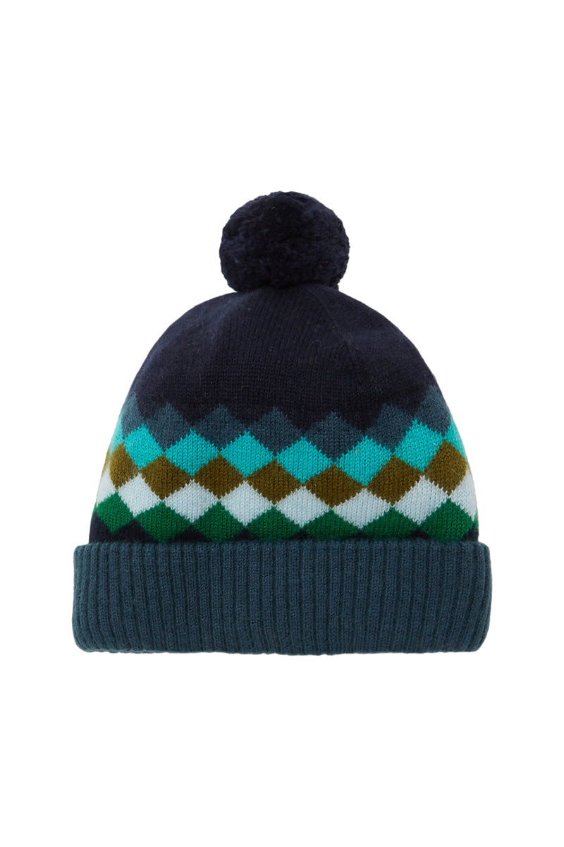 Bonnet En Laine Et Cachemire - Bleu Marine - Garçon