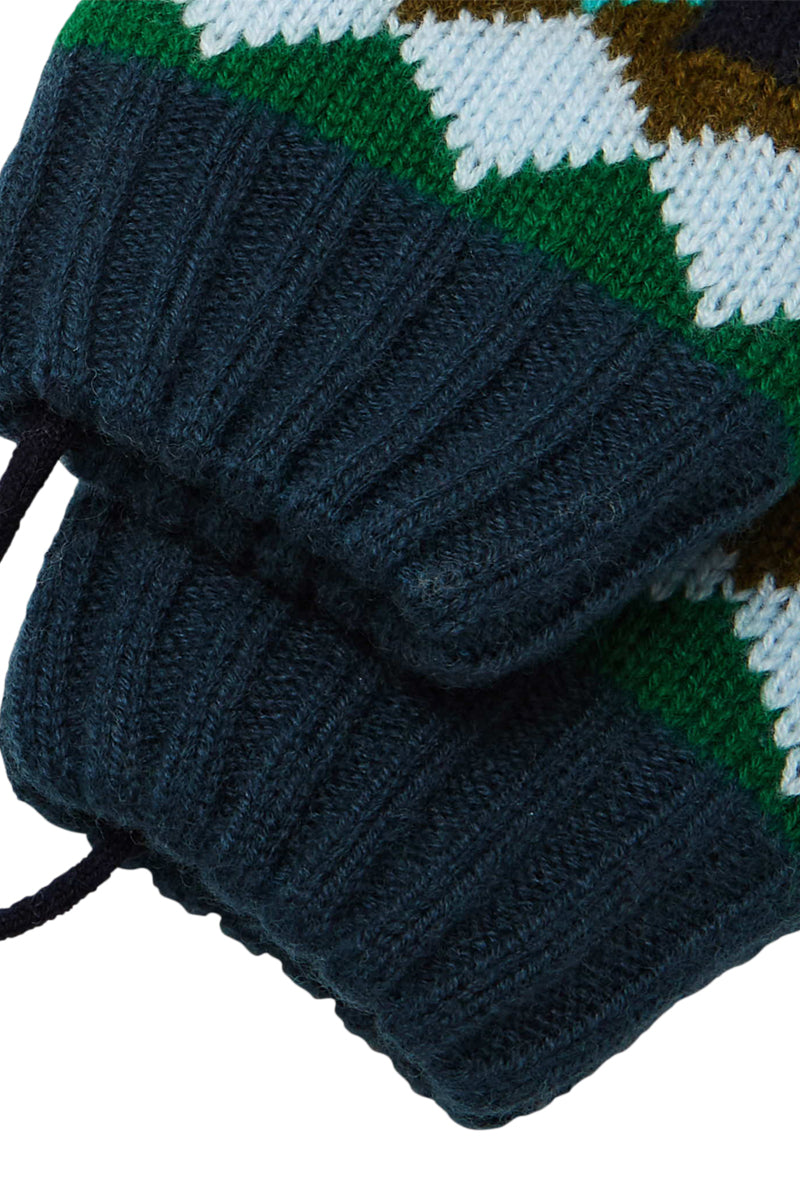 Moufles En Laine Et Cachemire - Bleu Marine - Garçon