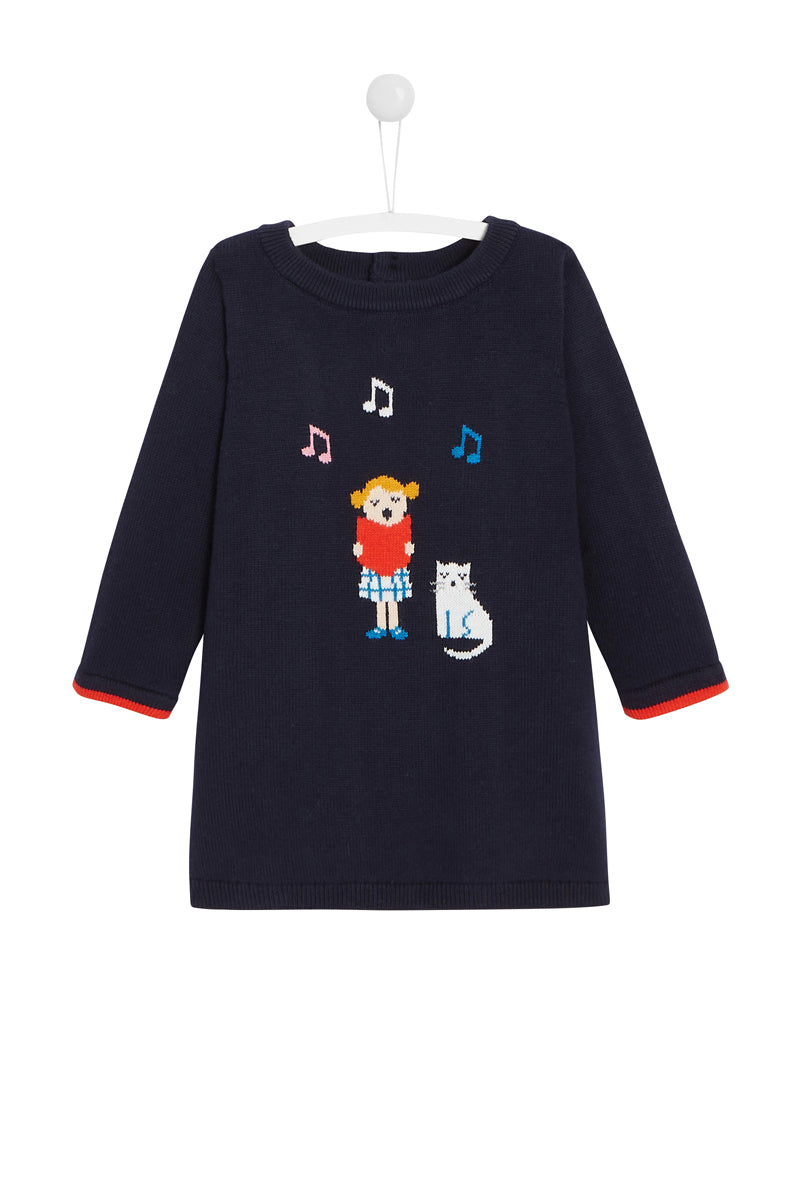 Robe Flapy - Bleu Marine - Fille