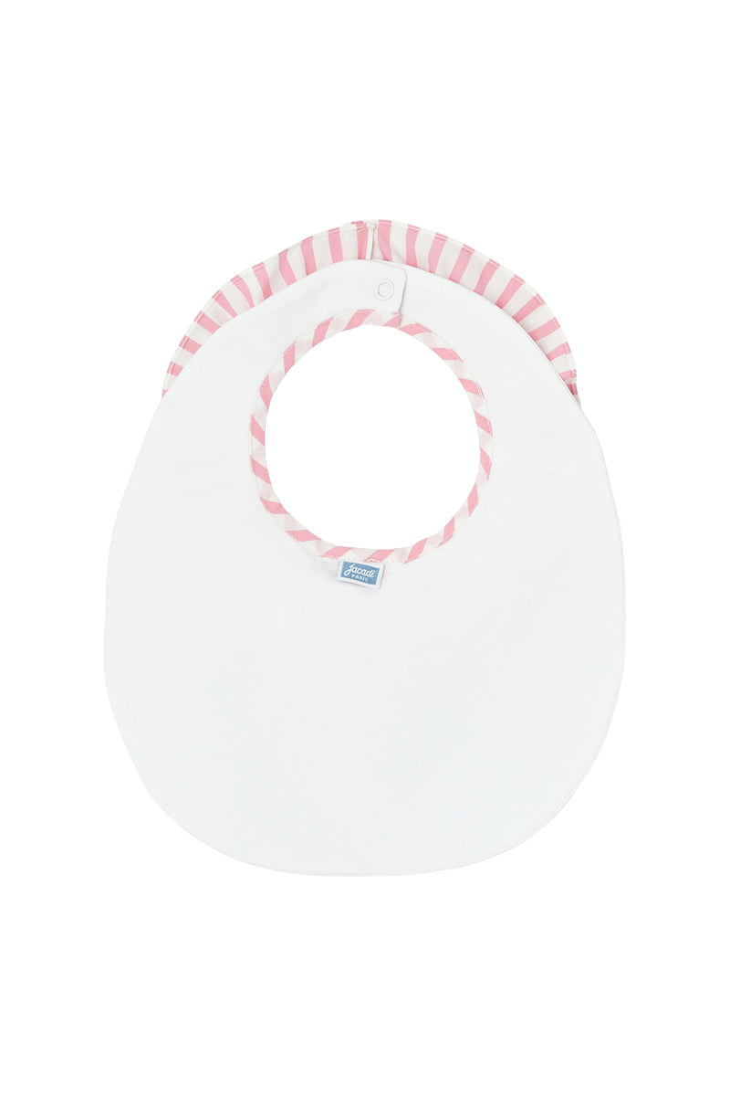 Bavoir - Blanc Et Rose - Fille