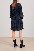 Celina Pleated Dress - Charcoal Marl