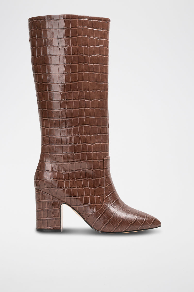 Botas Hildie de piel - Marrón