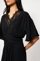 Robe Patineuse Bi-Matière Cindy - Noir