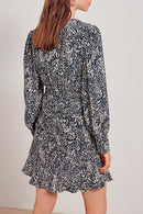 Vestido skater Casey - Blanco y negro