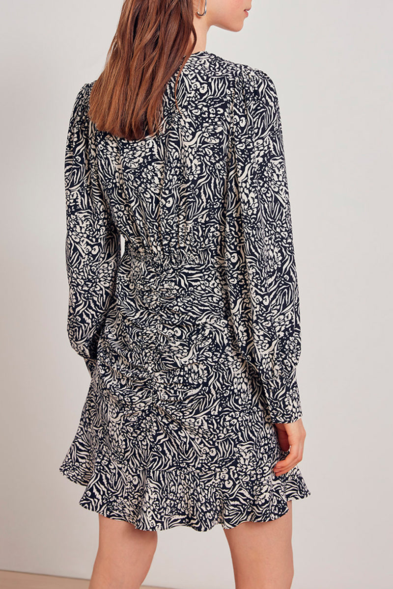 Vestido skater Casey - Blanco y negro