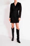 Vestido drapeado Cactus - Negro