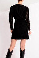 Vestido drapeado Cactus - Negro