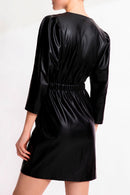 Vestido cruzado cruzado - Negro